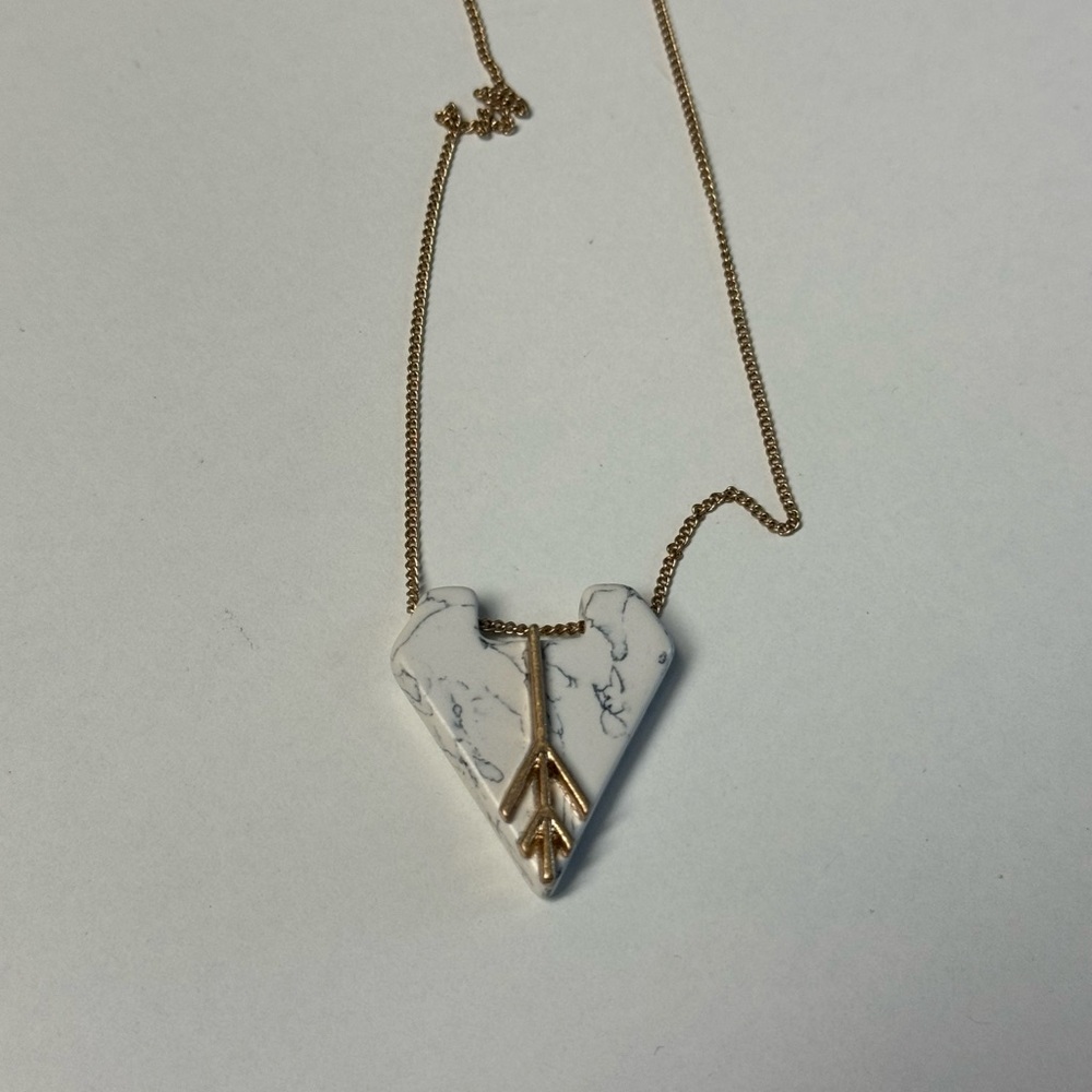 slate “etched” long necklace
